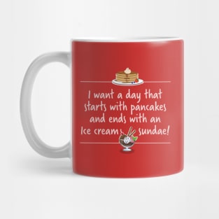 Pancakes Finishing with a Sundae Mug